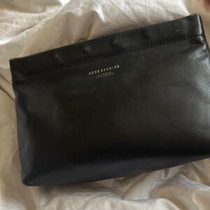Acne Black Leather Clutch